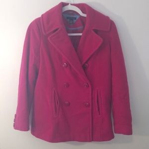 Hot pink Tommy Hilfiger peacoat size 2